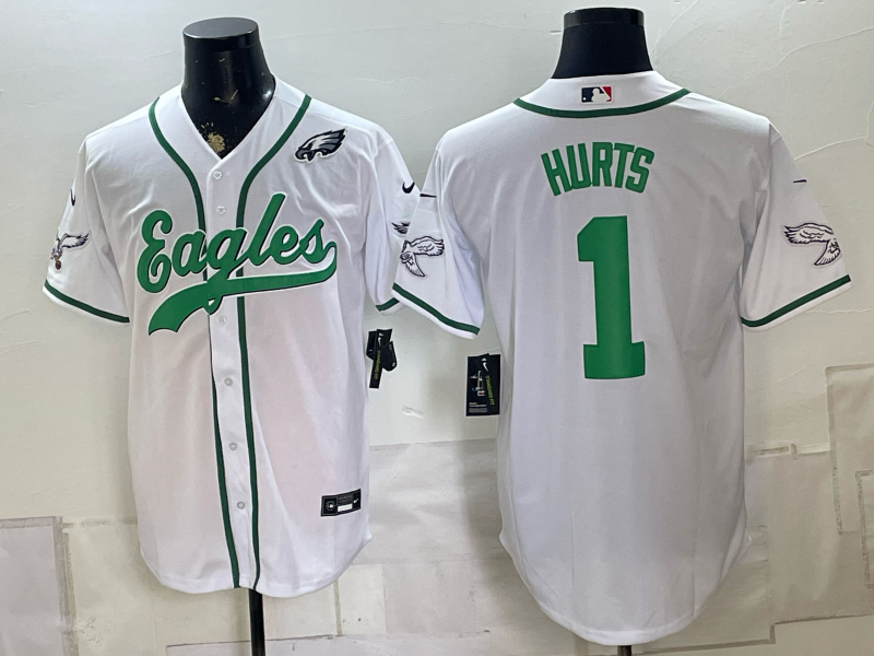 Men 2026 Philadelphia Eagles #1 Hurts white Nike Limited NFL Jersey 082800321